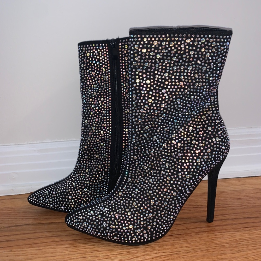 PUBLIC DESIRE RHINESTONE BOOTIES